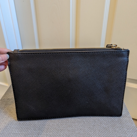 Women's Black Zip Clutch Wristlet - Picture 3 of 5
